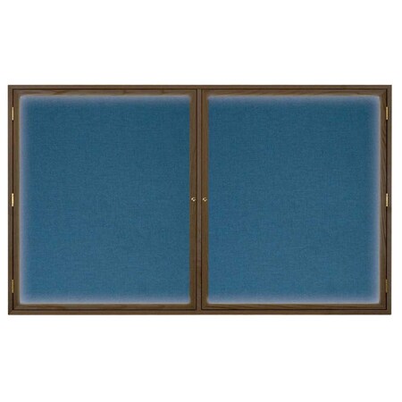 United Visual Products Triple Door Indoor Enclosed Easy Tack Bo UV334EZ-WHITE-SATIN